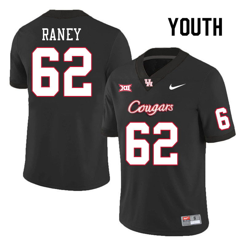 Youth #62 Jack Raney Houston Cougars College Football Jerseys Stitched-Black